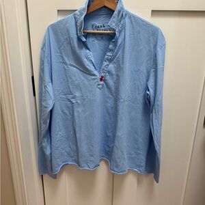 Frank & Eileen NWOT Jersey Patrick popover henley light blue xl